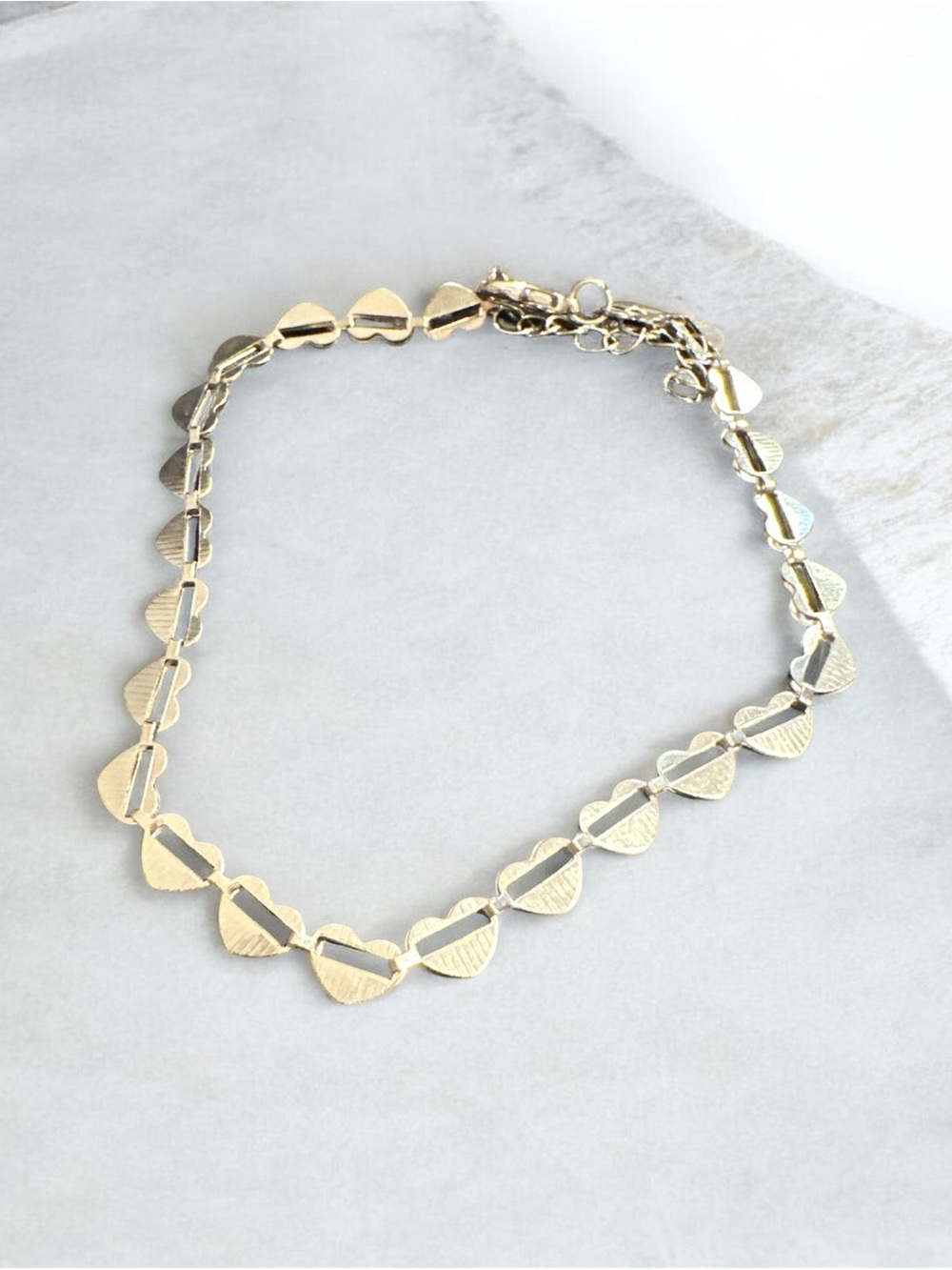 Silver Heart Link Choker Bracelet - Women Jewelry
296